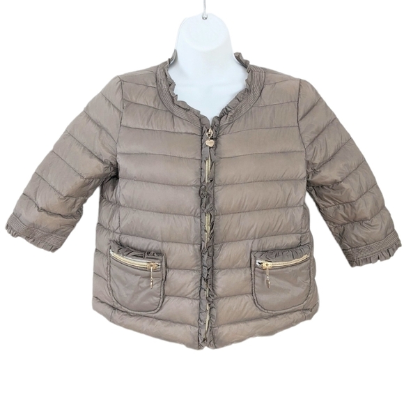 Luckylu Milano crop puffer jacket packable neutral tone Small @B5 - Picture 1 of 12